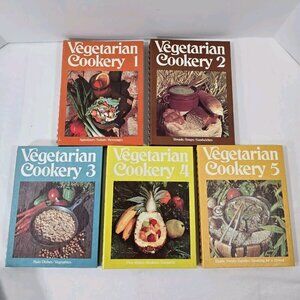Vegetarian Cookery Cookbooks Complete 5 Volume Set 1971 Pacific Press Vintage